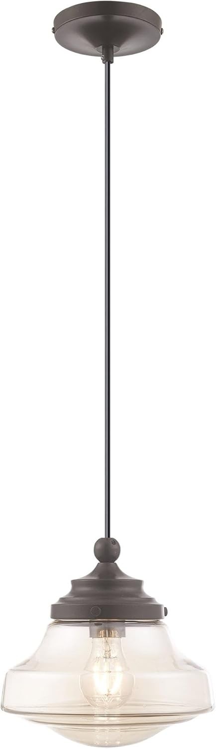 Livex Lighting 41223-92 Art Glass Sconce 11-Inch English Bronze Wall Fixture 9x9x105