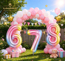 40 Inch Blue Metallic Number Balloon Set 0-9 Foil Helium Party Decoration