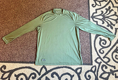 Under Armour Tactical Men's Green XL Long Sleeve Crew Neck Loose Fit Shirt