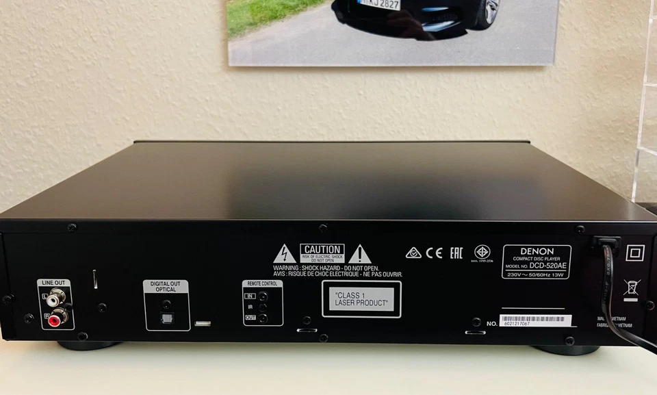 Denon DCD-520AE CD-Player, Alu Frontblende, ECO-Standby, Burr Brown Wandler, TOP - Bild 2 von 2