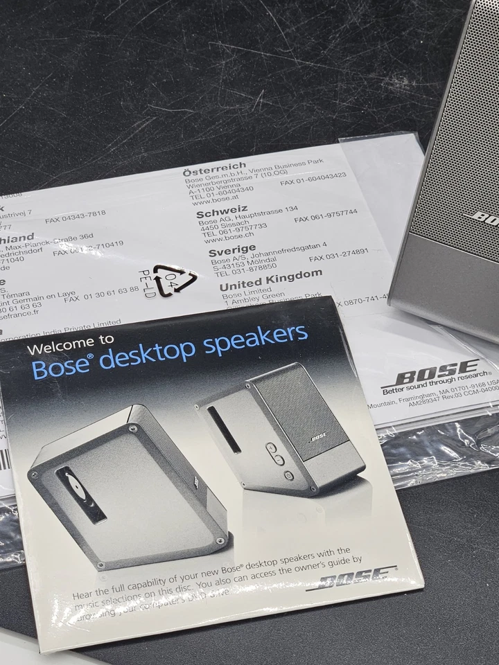 Bose Computer MusicMonitor Computer Speakers Desktop PC Silver Bose Sound - Image 2 of 4