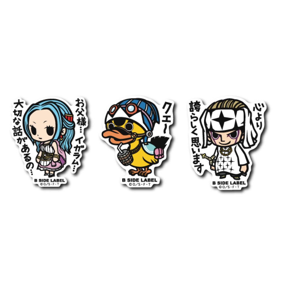 ONE PIECES Sticker 1st Edition Vivi,Karoo,Pell Japan limited B