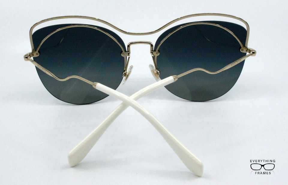 Gafas de sol Miu Miu MU50T UE6-3A0 3N negras/doradas nuevas auténticas 60 Foto 3 de 4