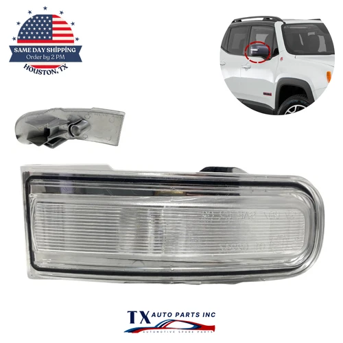 Side Mirror Turn Signal Lamp Lens for 2015-23 JEEP Renegade Right Passenger Side