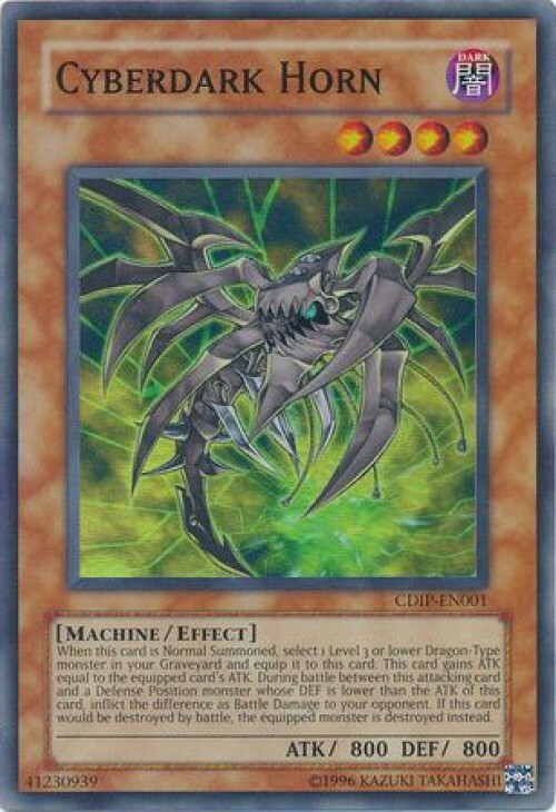 YuGiOh GX TCG Cyberdark Impact Super Rare Cyberdark Horn CDIP