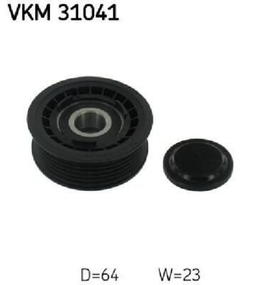 Original SKF Idler/Guide Pulley V-ribbed Belt VKM 31041 for Audi Chrysler