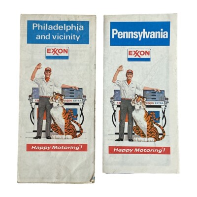 2 Philadelphia Pennsylvania Vicinity 1972 1973 Exxon Service Station Street Map