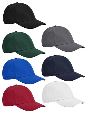 Coton Bio Sergé 5 Panneau Casquette de Baseball Beechfield Earthaware Classique - Photo 1/3