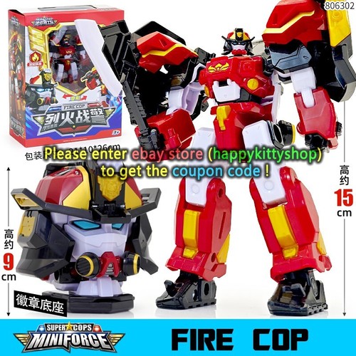 MINIFORCE Super Cops Power Police Ranger TRANS HEAD Transformer Robot Figure Toy - Picture 20 of 74