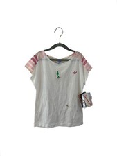 vintage adidas mesh shirt tee womens size medium deadstock NWT 80s made in USA