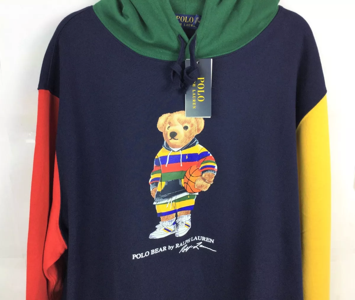 Men polo bear clearance hoodie