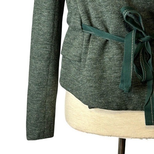 Cardigan blazer Anthropologie Cartonnier Heather Hunter verde donna S carriera - Foto 4 di 11