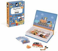 Janod Magnete Buch Rennfahrer Neu In Ovp 3-8 Jahre 68 Teile