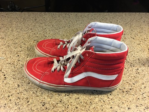 dirty red vans