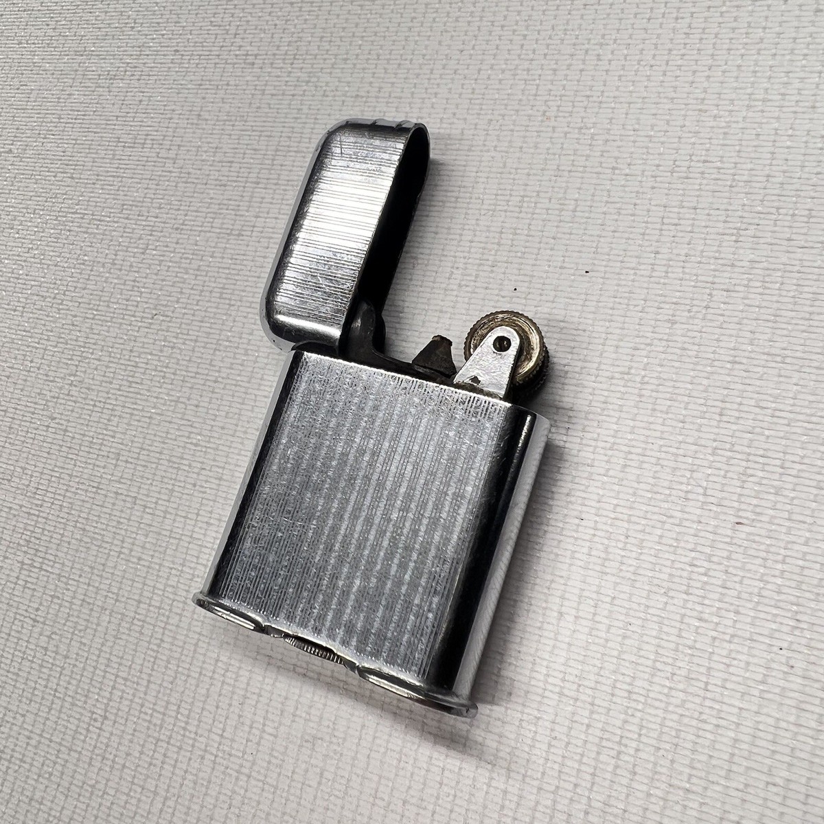 VINTAGE Thorens Lighter Flip Top Metal Switzerland Far Suisse