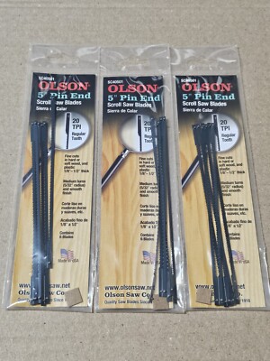 (18) 5'' Pin End OLSON  # SC40501 Scroll Saw Blades NEW & FREE SHIPPING