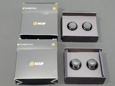 Black Scuf Reflex Concave And Domed Thumbsticks 2 Packs Brand New In The Boxes