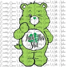 Sublimation Print Transfer Funny Bear Ready to Press Paper Ink Heat Transfer
