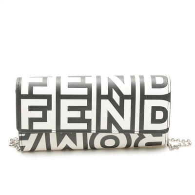 Wallet on Chain Fendi Schwarz Weiß Marc Jacobs Collab