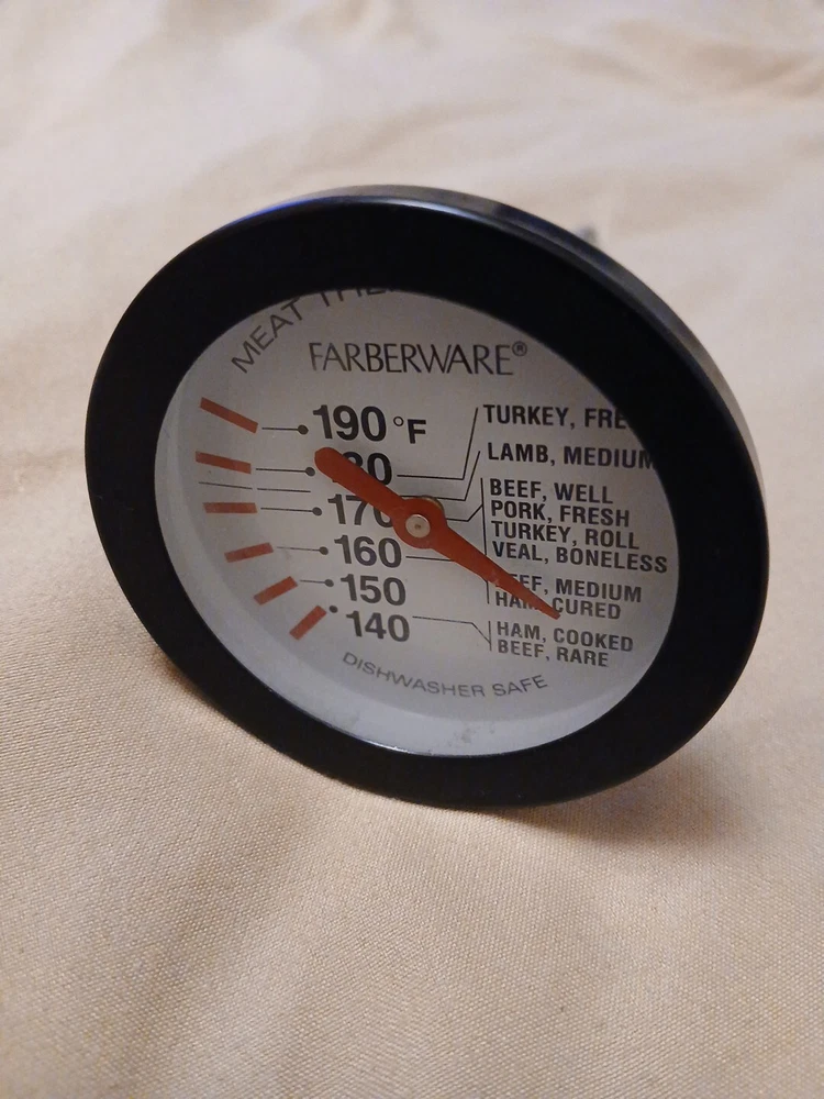 FARBERWEAR Meat Thermometer Oven Silver Range Barbecue Temperature