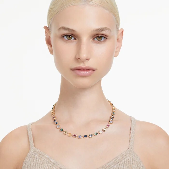 SWAROVSKI CRYSTAL STILLA ALL AROUND NECKLACE MULTICOLOR 5662915