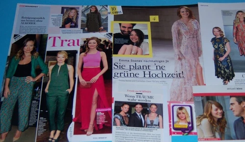 Emma Stone 30 pc German Clippings Full Pages Cover Andrew Garfield