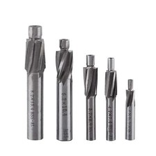 POWLAB 5pcs Counterbore Set High-Speed Steel M3-M8 4 Flutes HSS-AL Straight S...