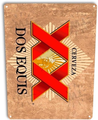 Dos Equis XX Beer Logo Retro Wall Art Decor Bar Pub Man Cave Metal Tin Sign New - Picture 3 of 4
