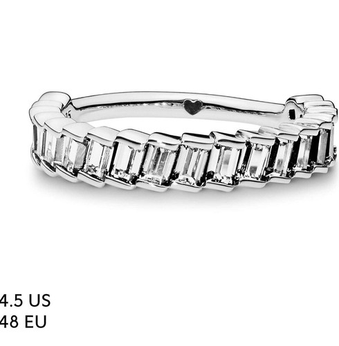 100% Genuine Authentic Pandora Silver Glacial Beauty Ring 197744CZ-48 UK J Rare - Picture 3 of 8