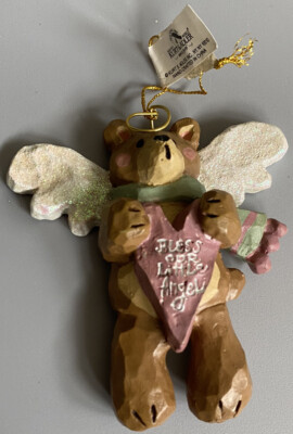 Kurt Adler  Bear  Bless Our Little Angel  Christmas Tree Ornament Collectible