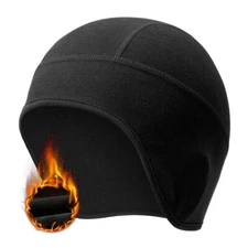 Winter Skull Cap Helmet Liner Thermal Windproof Ear Warm Beanie Hat Men Women