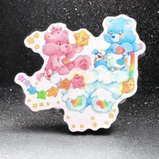 Care Bears Sticker, Clear Decal 3.5 Hugs Tugs Baby Bear Cloud Mobile, Cute