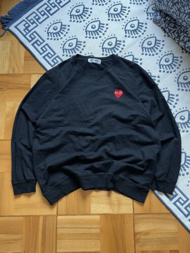 Play Comme des Garcons CDG Play Heart Sweatshirt Size L Made In Japan