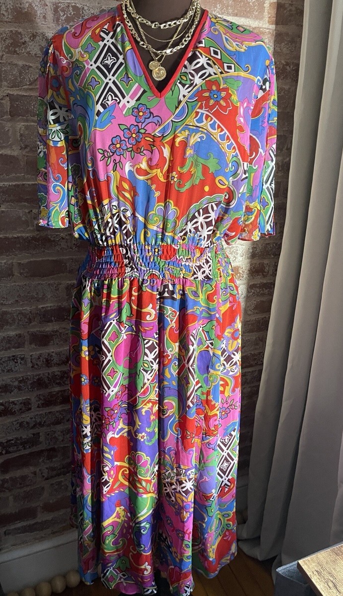 sachin and babi light blue dress Dreamy Muse Watercolor Chiffon Flowy Midi Dress