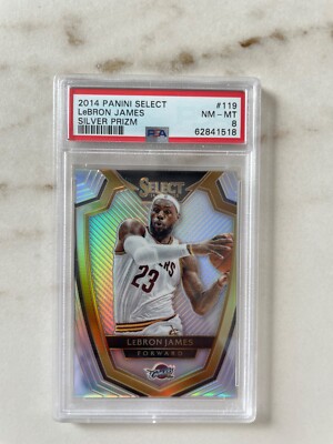 2014-15 Panini Select - Lebron James #119 Silver Prizm PSA 8 Cleveland Cavaliers