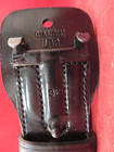 Bianchi all leather duty belt.  black basket weave pattern. — photo 2