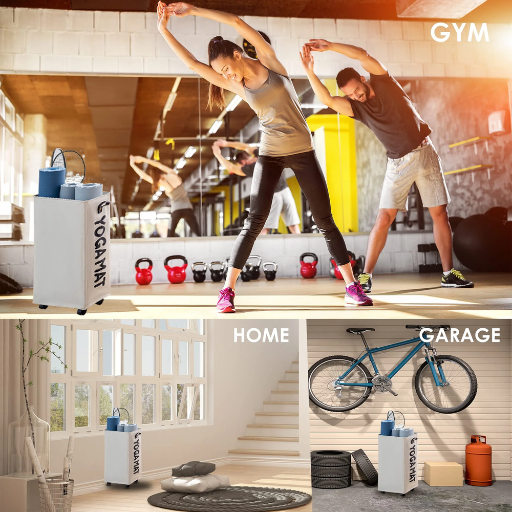 22-Inch Large Yoga Mat Storage Rack for Home Gym Equipment Organization