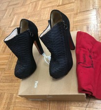 Christian Louboutin 36.5 Black Python Proposte/veau