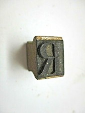 Rubber Hand Stamp Wood Handle Capital Letter R Teacher Store Office Desk Vintage