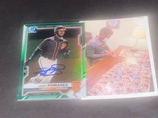 Jairo Pomares San Francisco Giants Auto Signed 2021 Bowman Green Refractor