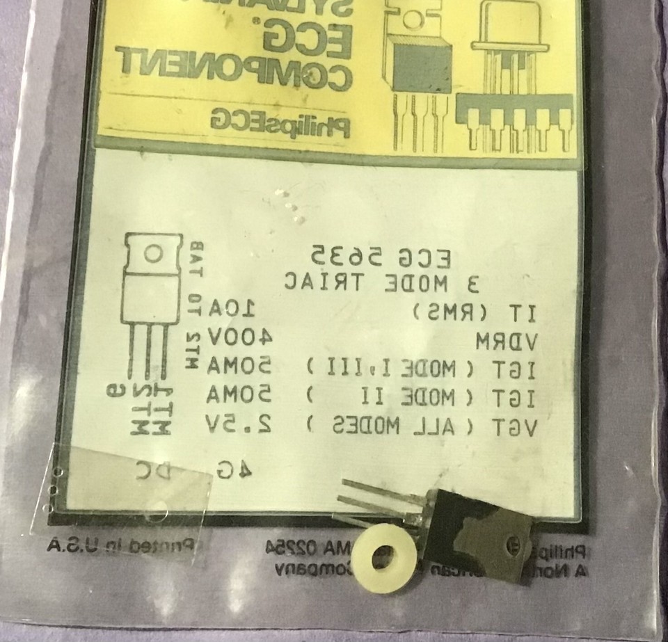 2 Pezzi TRIAC Q4010L5 Isolato – 10A 400V TO-220AB – Chips Gate