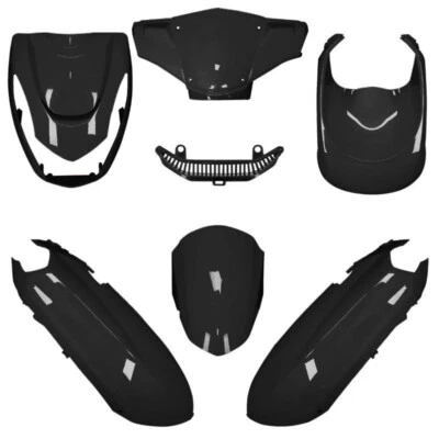 kit carénage pour Scooter Peugeot 50 Kisbee à partir de 2010 noir brillant - Photo 1/4