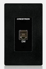 Crestron MP-WP181-C-B black RJ45 DM Ethernet Single-Gang Wall Plate New in Box