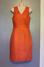 NWT J Crew Factory Suiting Orange Cotton Sheath Dress 0
