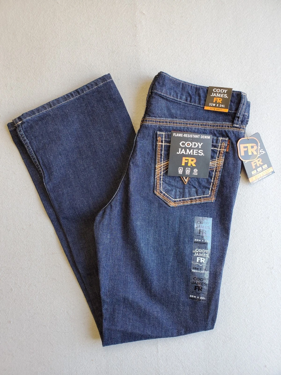 NWT Cody James Flame Resistant Slim Boot Dark Wash Jeans Men s Size 32x34 NWT