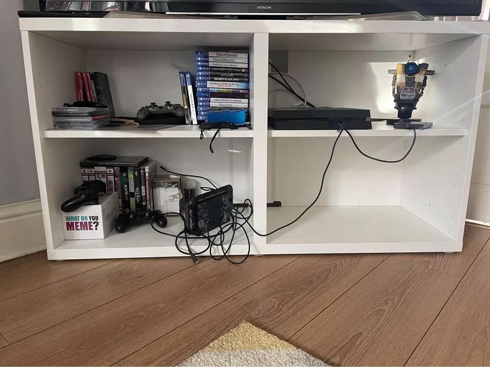 Besta tv unit sale white