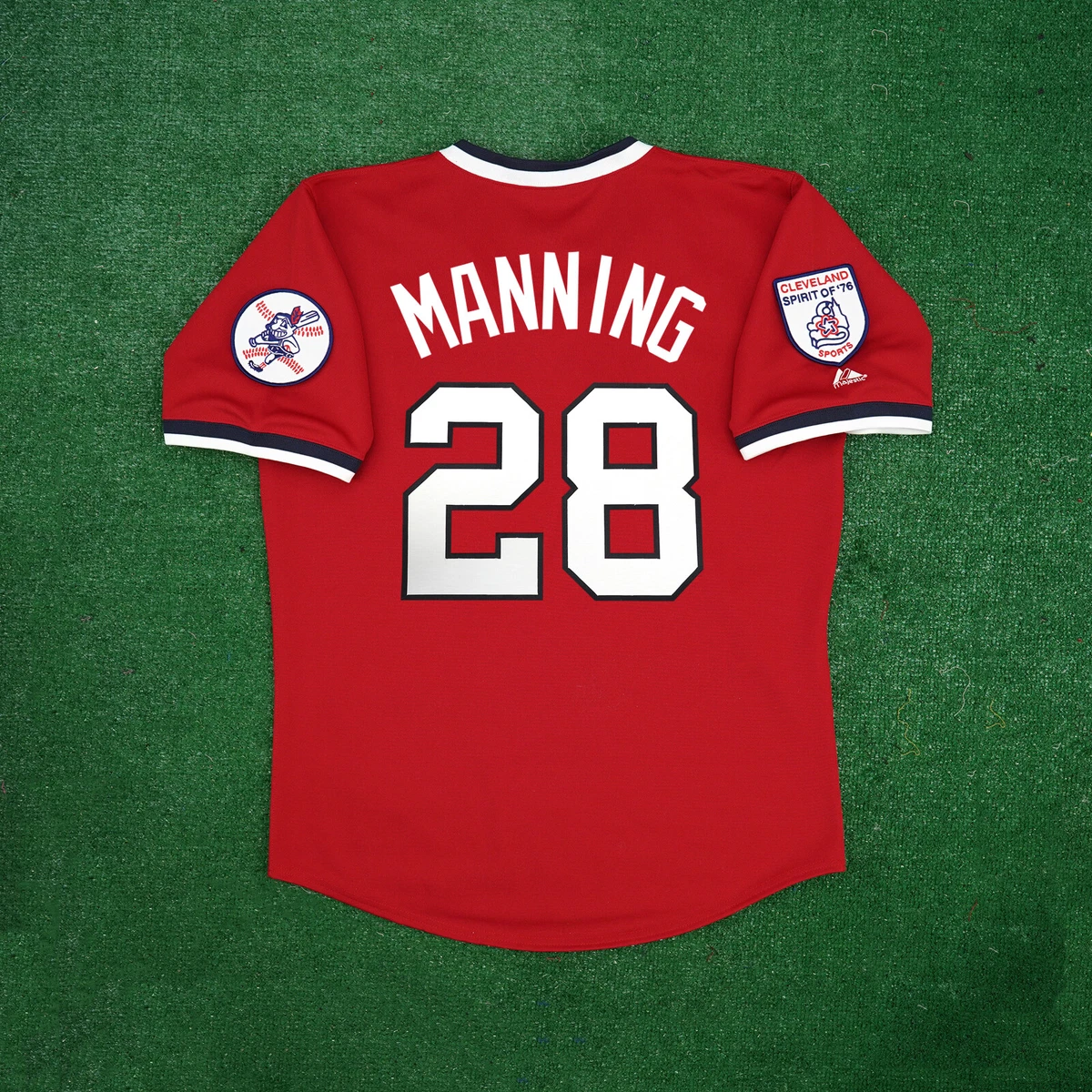 Rick Manning 1976 Cleveland Indians Cooperstown Men s Red Jersey w
