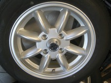   MGB  SET OF 4 ALLOY WHEELS SILVER  5.5 X 15  FITTED 185 HR TYRES     SPECIAL