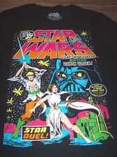 VINTAGE STYLE STAR WARS A NEW HOPE T-Shirt Luke Skywalker Leia SMALL NEW Comic