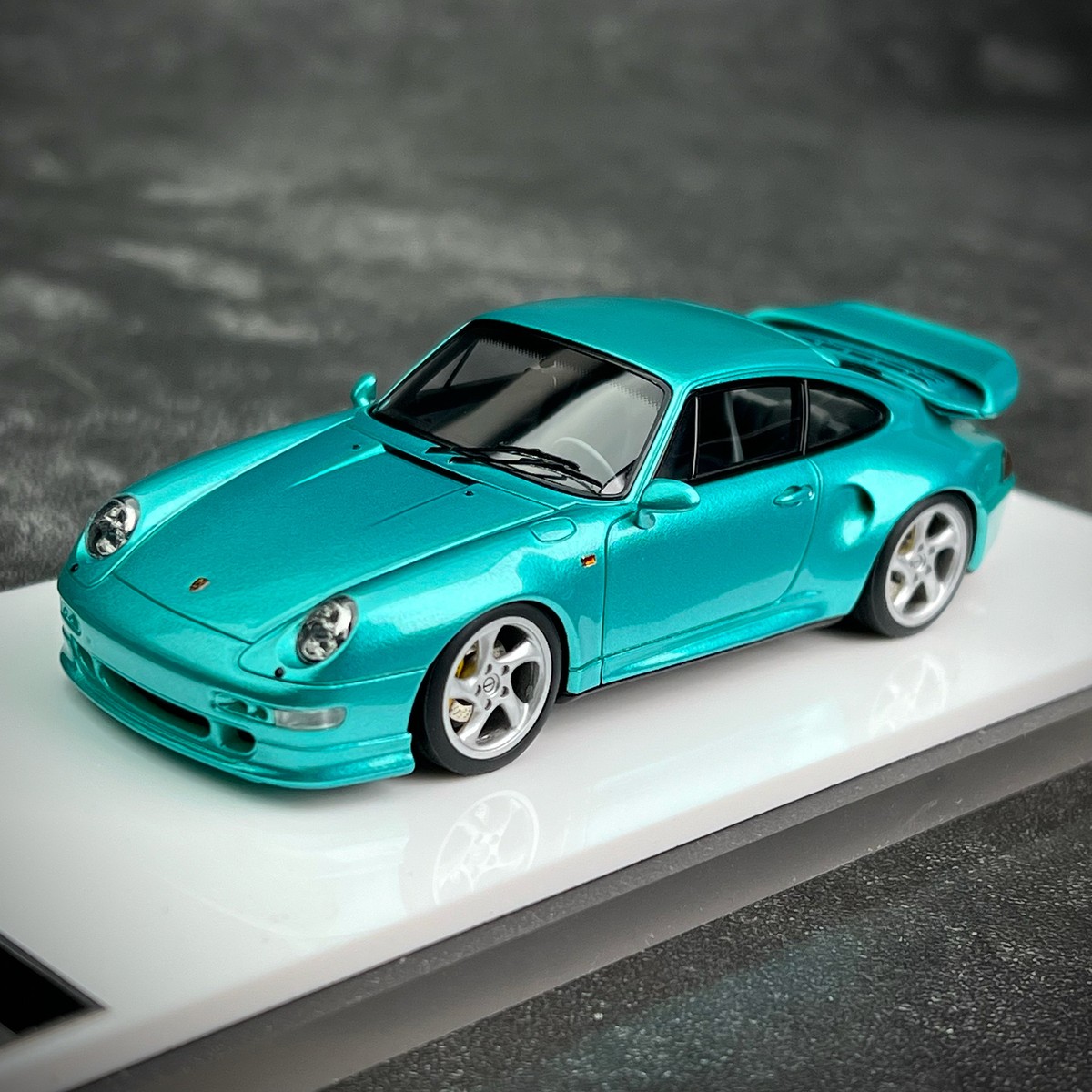 Make Up 1:43 Porsche 911 993 Turbo S 1996 Diecast Car Model Ocean